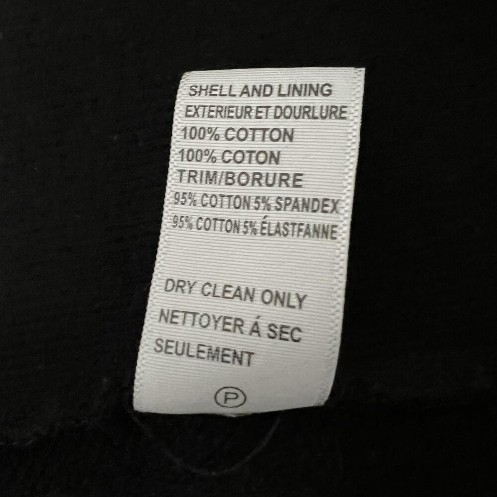 James Perse Coat Womens Small Black‎ Double Breasted Long Cotton Knit Luxury - Picture 7 of 12